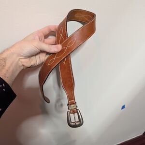 JANE JUSTIN Vintage Charter Club Western Embellished Leather Belt Made In Italy